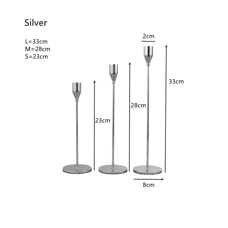 Candle Holders European Style Metal Candle Holders Simple Golden Wedding Decoration Bar Party Living Room Decor Home Decor Candlestick
