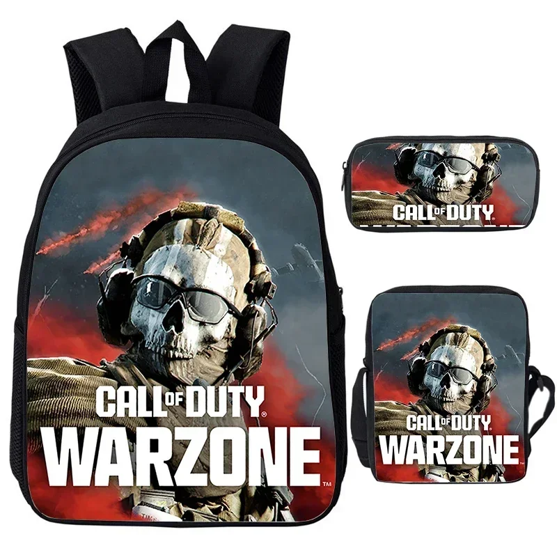 Call of Duty Warzone Printed Backpack 3pcs Set Large Capacity Schoolbag Laptop Bookbag Girls Boys Waterproof Daypack Cool Bag 1