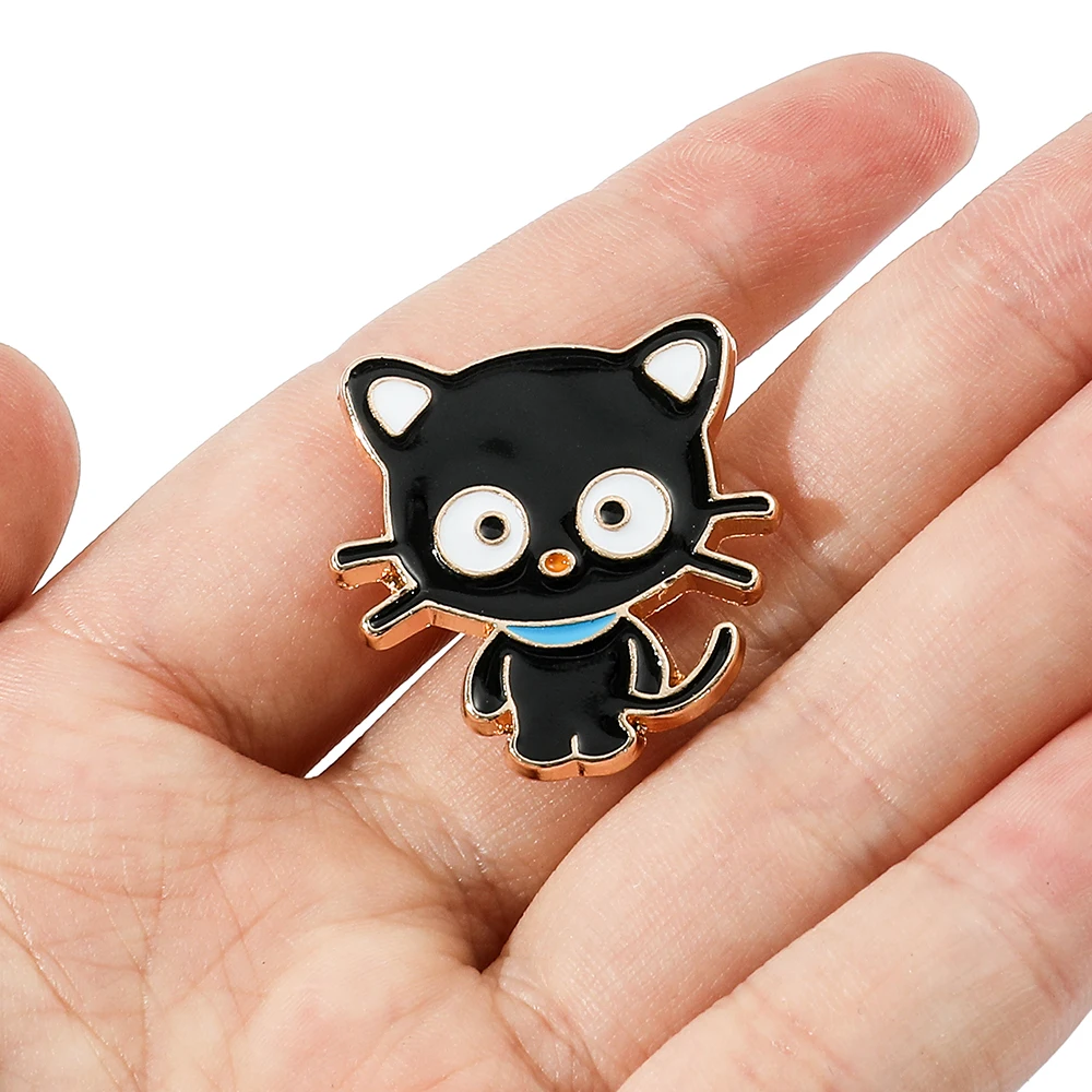 Cartoon Black Cat Modeling Enamel Pin Lapel Badges Backpack Decorative Jewelry Gift Brooch