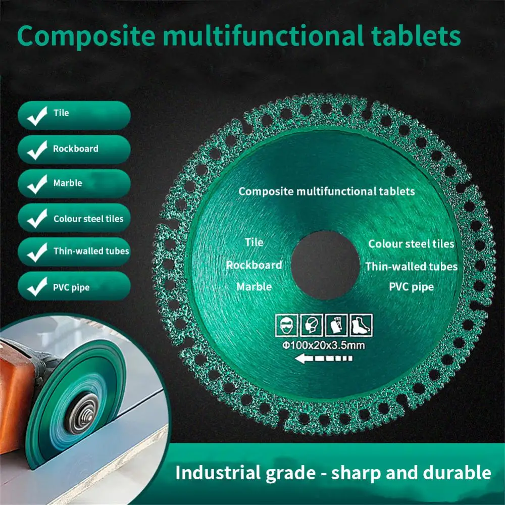 

100mm Composite Multifunctional Cutting Saw Blade For Angle Grinder Ultra-thin Saw Blade Ceramic Tile Glass Marble Cutting Disc
