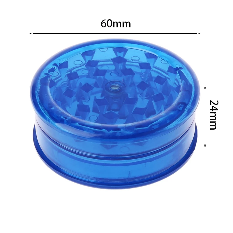 60MM Plastic Tobacco Grass Grinder Simple Herb Mill Magnetic Closing Cap Smoking Accessories