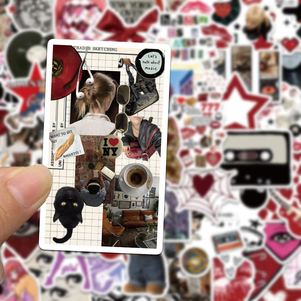 Colorful Trendy Y2K Cartoon Stickers Set - Fun Decoration for DIY Projects & Personalized Accessories
