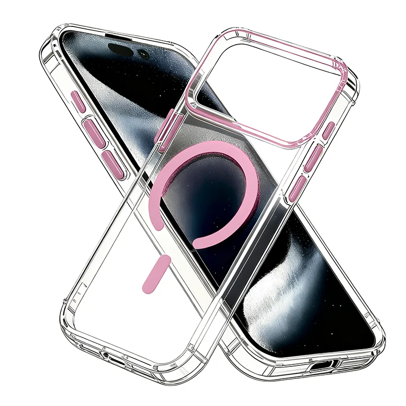 Ultra Slim Luxury Magnetic Shockproof Phone Case for iPhone 17 Air 16e 15 14 13 Pro Max for Magsafe Wireless Charge Cases Cover