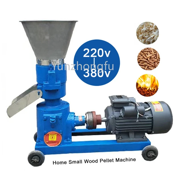 Household 220v Small Wood Pellet Press Machine 4kw Wood Pellet Machine  Pelletizer 125 Feed Pellet Machine - Tool Parts - AliExpress