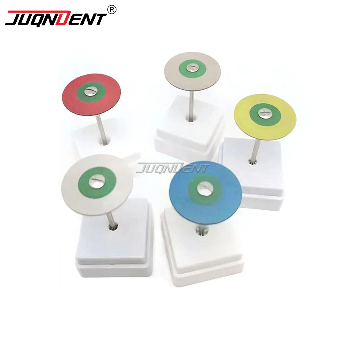 JUQNDENT Dental Rubber Diamond Polisher Wheels for Porcelain Zirconia Polishing HP 26mm Dentistry Laboratory Polisher Tools
