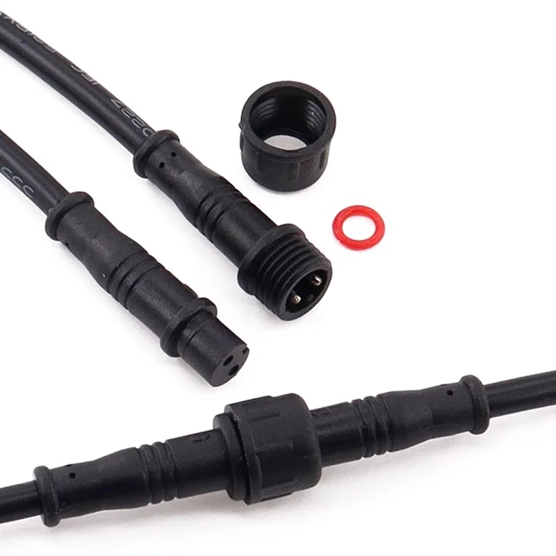 5/20Pcs M12 Waterproof 2 3 4 5Pin IP65 Cable Wire Plug for LED Strips Male and Female Jack 20cm Length Connector Small Size Head