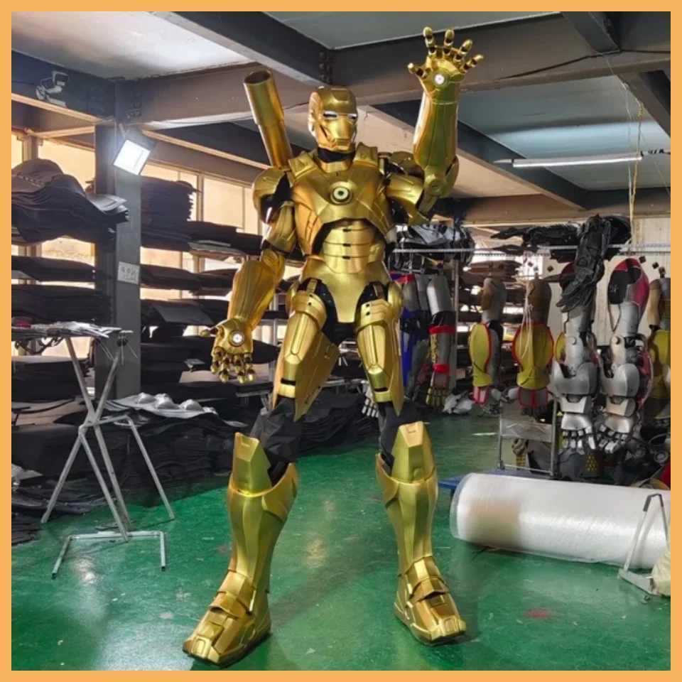 New Golden Iron Man Mecha Autobot Wasp Version 1:1 Ratio Costume Indossabile Man Toy Optimus Prime Toy Holiday Birthday Toy Gift