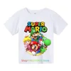 Kids Clothes Cartoon Tops Tee Super Marios-bros T-shirts For Boys Girls T Shirt Children's Clothing Tops T-shirt Boy Baby Tees 6