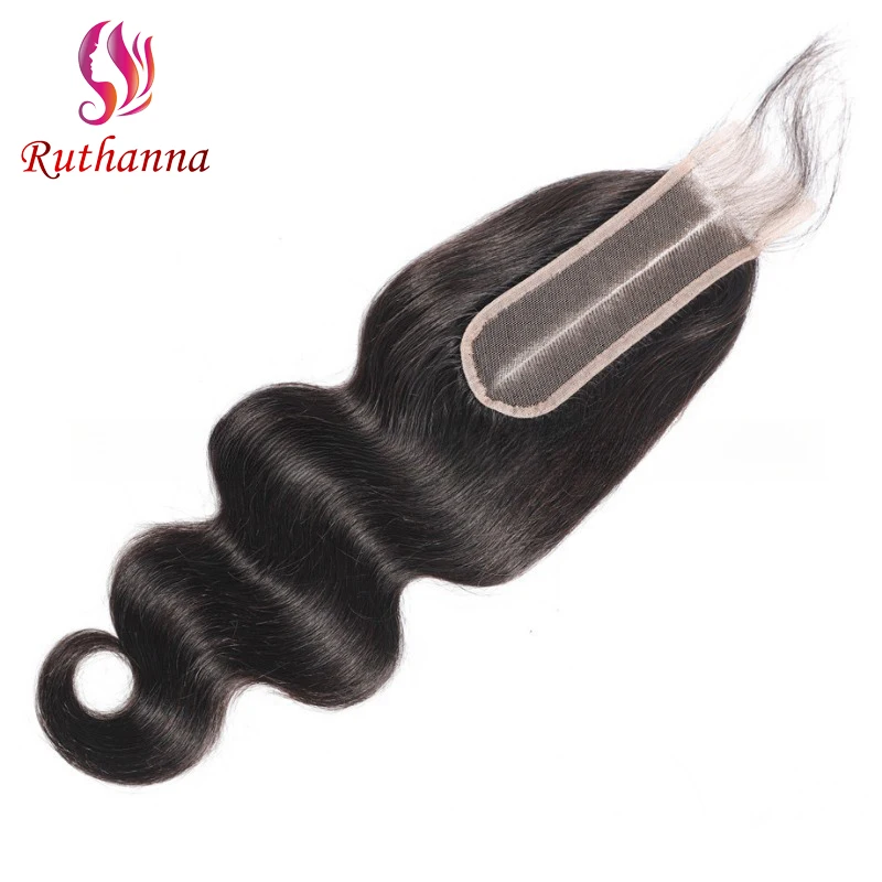 2x6 Lace Closure Body Wave Human Hair Pre-Plucked Hairline Brazilian Virgin Hair Soft Transparent Lace Closure For Women