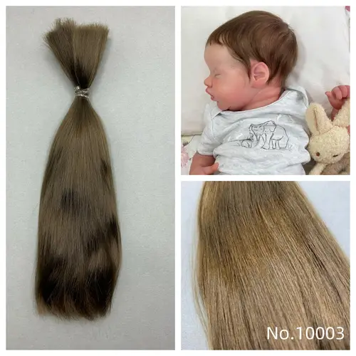 witdiy/23-26cm/mohair doll hair/organic hair/mohair hair bundles/Schengen hair/reborn doll wig/Blythe hair/mohair wig - Image 6