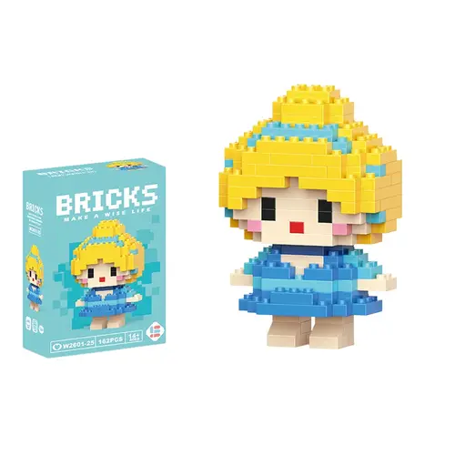 Disney 214 style Winnie LinaBell StellaLou Building Blocks Princess Cartoon Figrues Bricks Children's Assembly Toys Model Gift - Image 66
