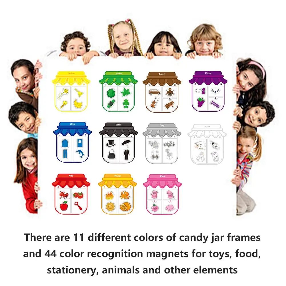 

2PCS Alphabet Color Classification Children Toy Montessori Magnetic Stickers Safe Suitable For Children Interactive Game H6B2