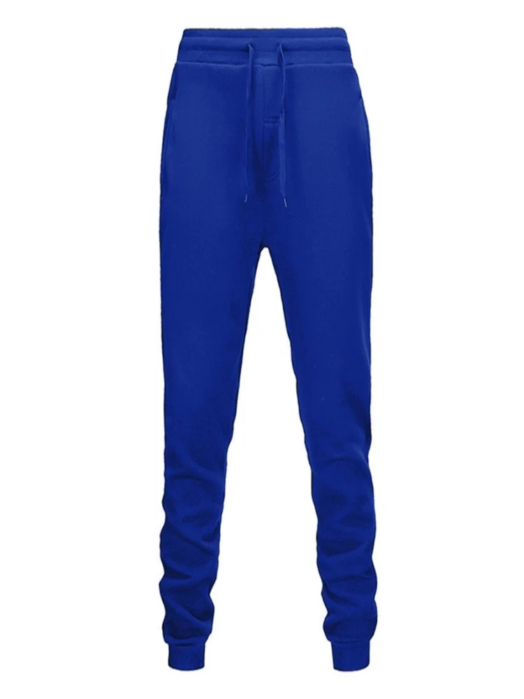 Winter Men's Cotton Tight Track Pants Fleece-Lined Thick Lambskin Knitted Sweatpants Casual Pants Men's Factory Direct Supply