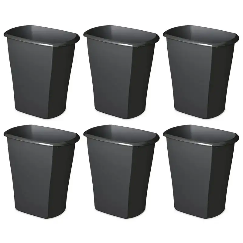 

Gal. Rectangular Wastebasket Plastic, Black, Set of 6 Juegode utencilios de cocina Strainers for the kitchen Restaurant Sink str