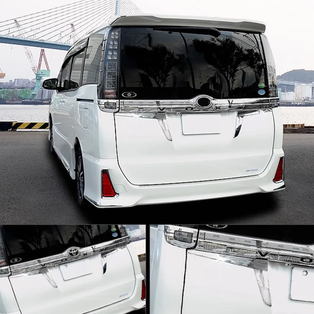 2pcs Stainless Steel Car Garnish Sticker Rear Taillight Trim Car Styling Cover Accessories For Toyota Voxy/Noah 2014- car taillight trim cover