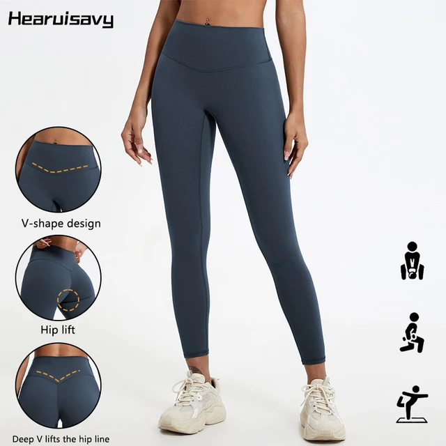 Hearuisavy Super Soft Fabrics High Waist Leggings Quick-Dry Gym Yoga Pants Running Workout Tights Push Up Sports Leggings Women