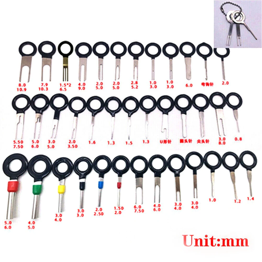 Terminal Removal Kit Car Terminal Extractor Terminal Removal Tool Car Terminal Puller Electrical Connector Pin Removal Kit 8/11/18pcs Car Plug Terminal Removal Tool Pin Retractor Pick Needle Harness Pick Needle Retractor Car Plug Repair Tool