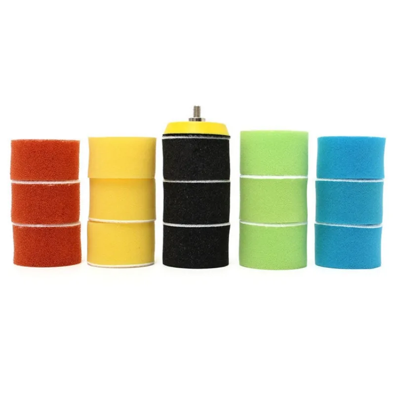 16Pcs/Set Car Detail Polished Sponge Disc 50mm Polishing Circle ing Pad Tool Kit Car Polisher Wax Pads Auto Accessories