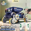 Rc Smart Robot Dog Remote Control Car Stunt Robo Dual Control Gesture Robotics Music Light Spray Electronic Pet Toy for Kids Boy 1