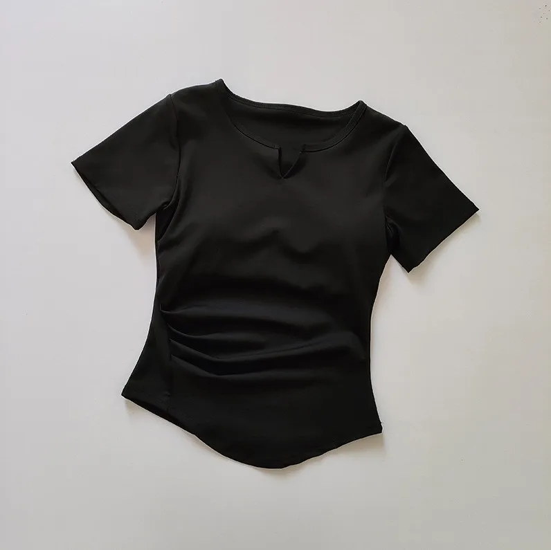 المرأة قمصان رياضية اليوغا قصيرة الأكمام تي شيرت م...