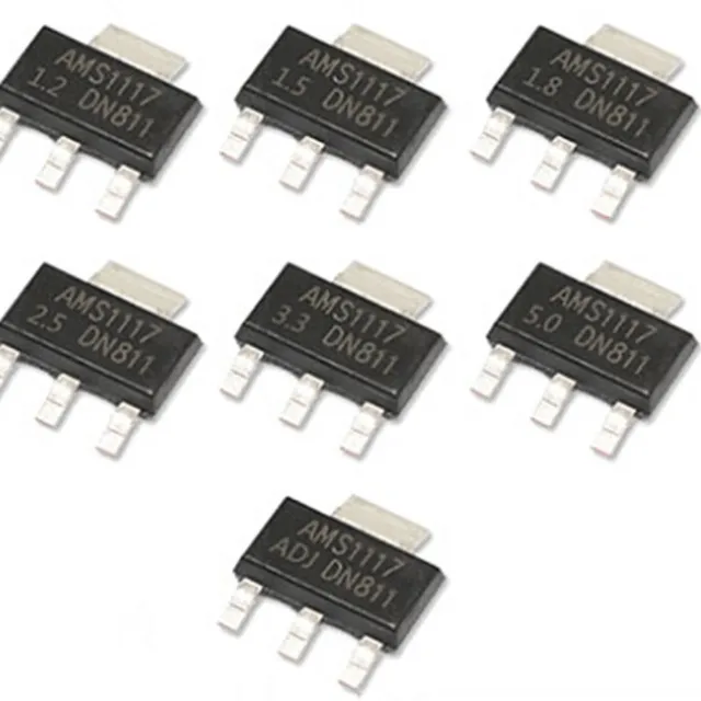 Kit 70 Pezzi AMS 1117 SOT-223 Chanzon - Regolatori Tensione LDO 1.2V/1.5V/1.8V/2.5V/3.3V/5V - Foto 3