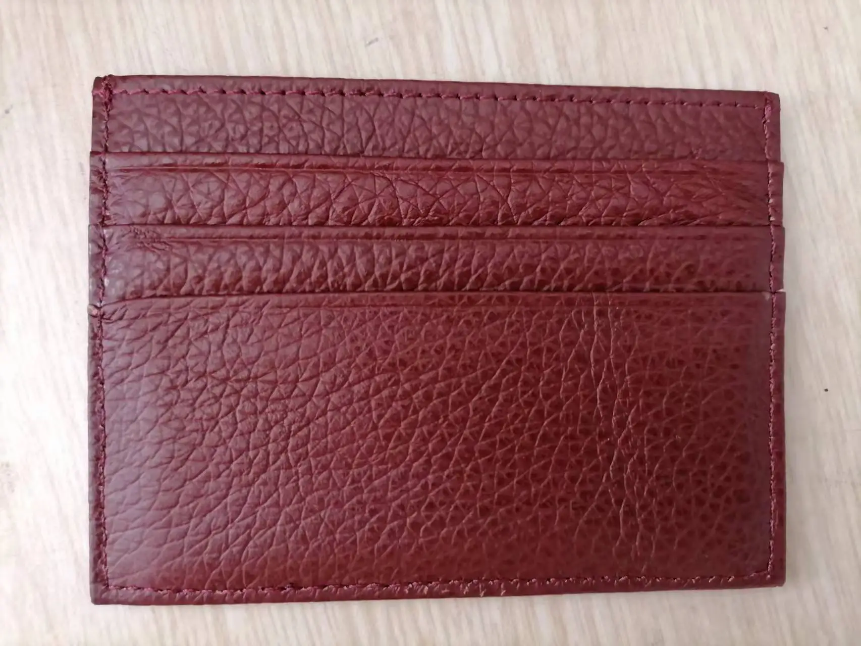 Personalized Genuine Leather Card Holder – Custom Initial Slim Wallet & Monogrammed Name Case