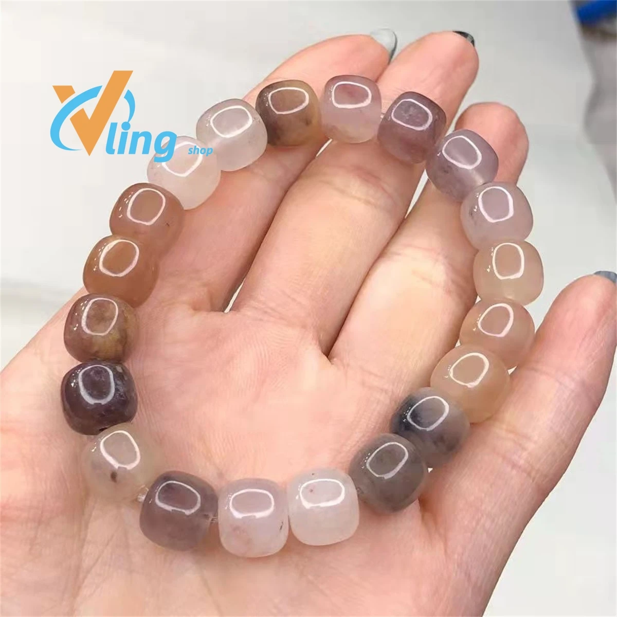 Golden Jade Violet Bracelet Color Old Bead Women's Live Broadcast Exquisite Fashion Gift Charm Retro Jewelry Amulet Simple Versa