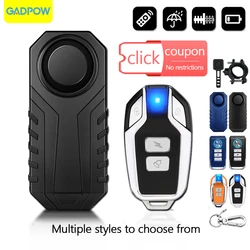 Gadpow Wireless Motorcycle Alarm Remote Control Waterproof Bicycle Alarm for Moto Electric Anti-Theft Bike Alarm for Motorcycle