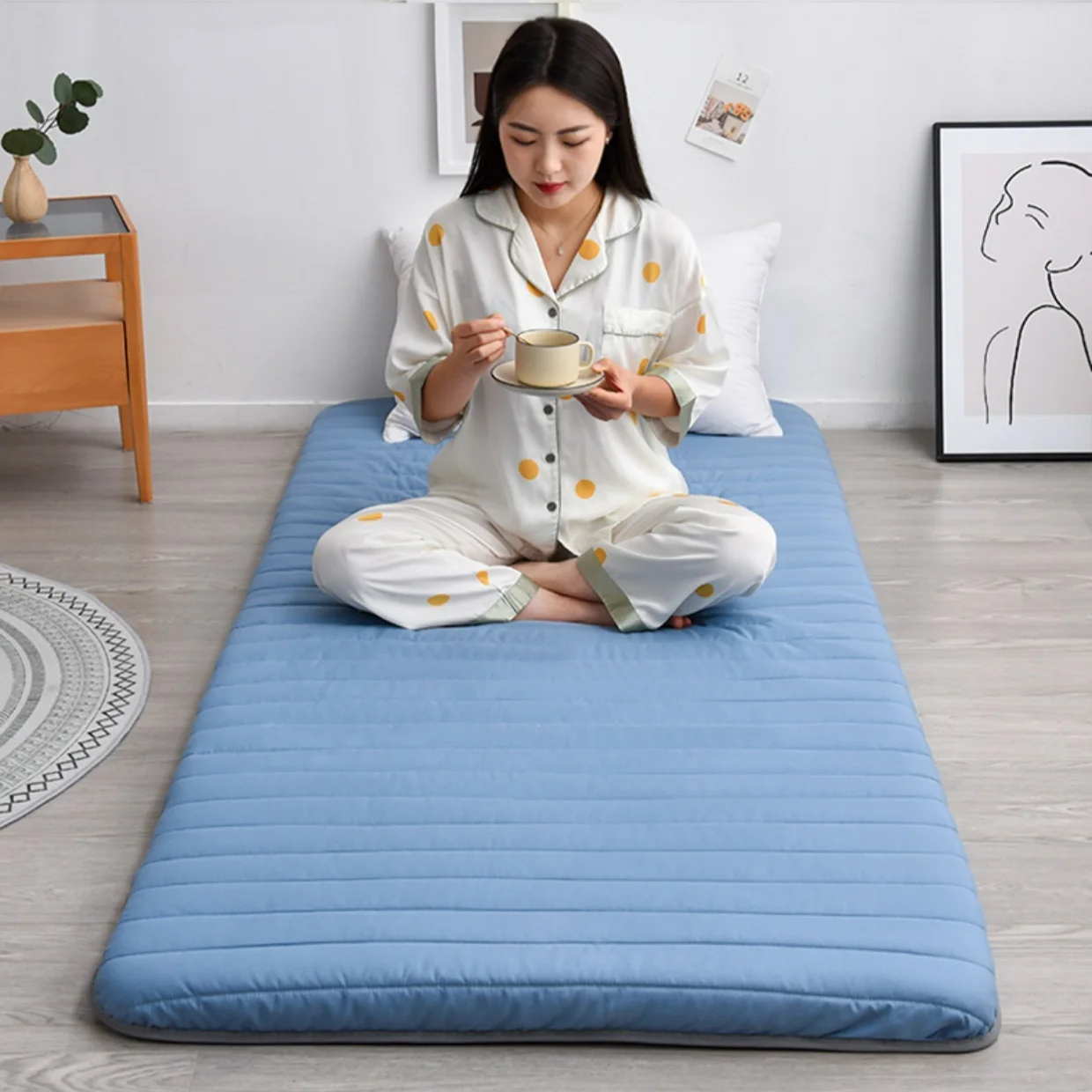 Mattress Non-slip Sleeping Pad Single Dormitory Special Cushion Household Sponge Mat Folding Floor Sleeping Mat air mattress household mattress summer sleeping mat