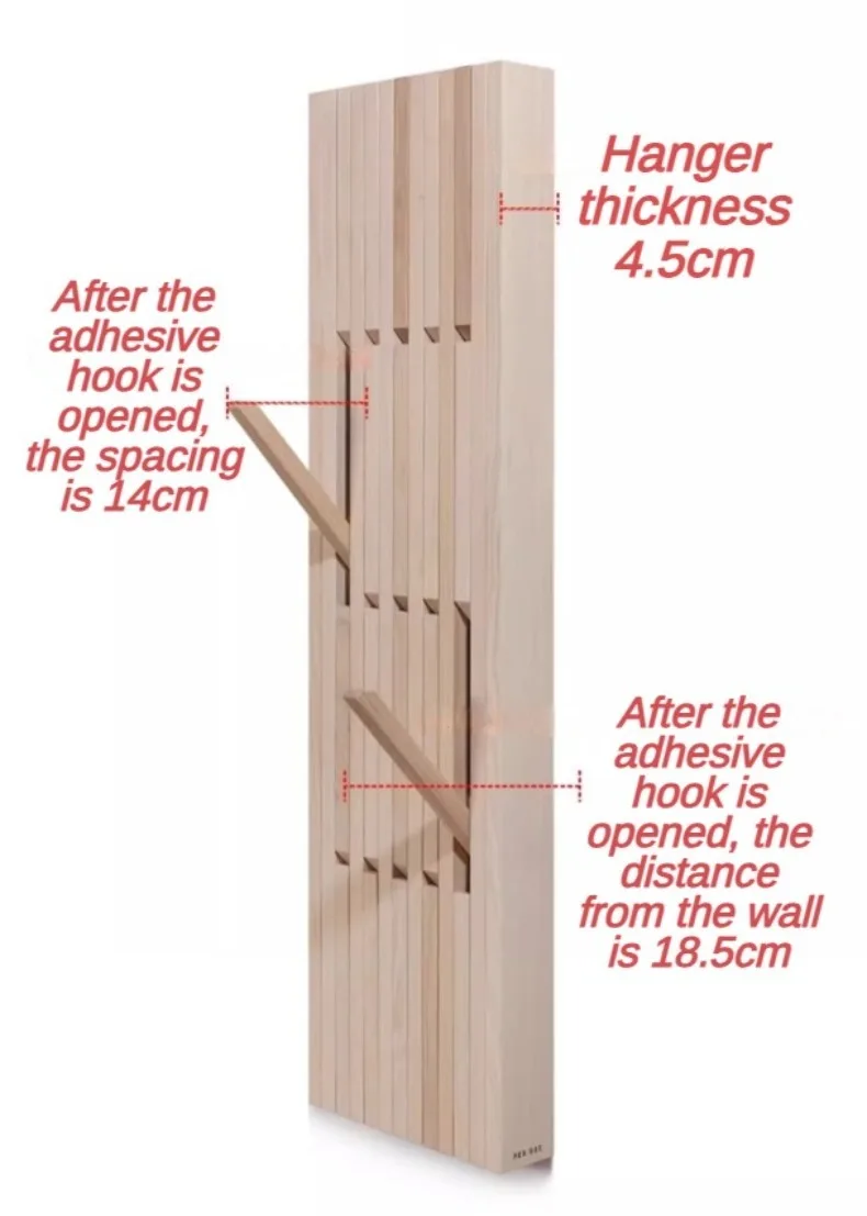 Large Wall Coat Racks Solid Wood Hanger Entrance Hall Multifunctional Storage Multilayer Hook Hat Clothes Organizer Furniture