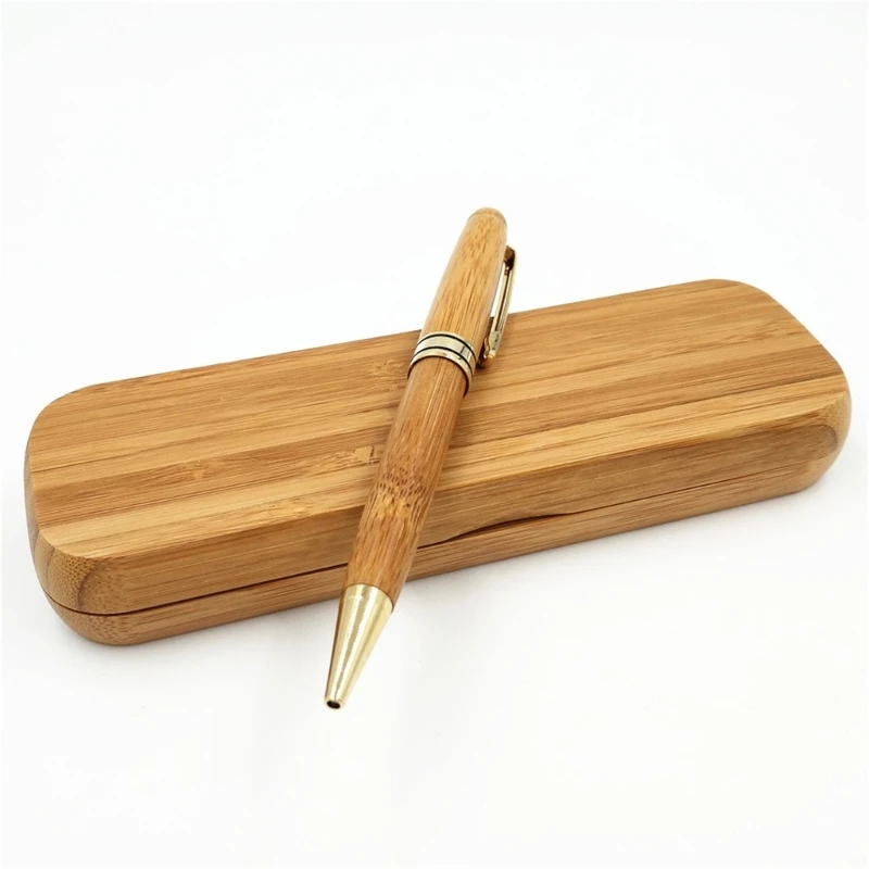 Bamboo Rollerball Pen Business Office Ballpoint Pen Luxury Stationery Gifts