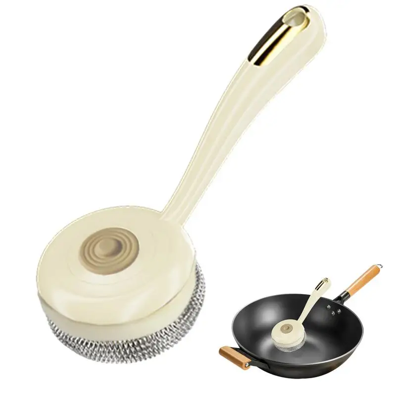 

Refillable Liquid Kitchen Bowl Scrubber Soap Dispensing Dish Brush Kitchen Dish Cleaning Brush Replaceable Brush Head Design