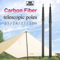 Carbon Fiber Tarp Pole Telescopic 3m Tarp Poles Telescope Lightweight Camping Poles Carbon Ultralight 2.4m Tent Pole Adjustable 1
