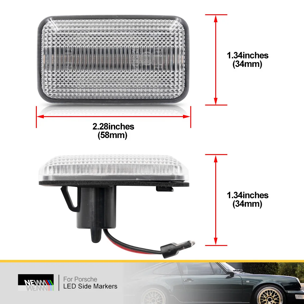 MIT LED FÜR PORSCHE 911 930 964 965 993 SCHLÜSSEL ROHLING mit LEUCHTE +  ANHÄNGER