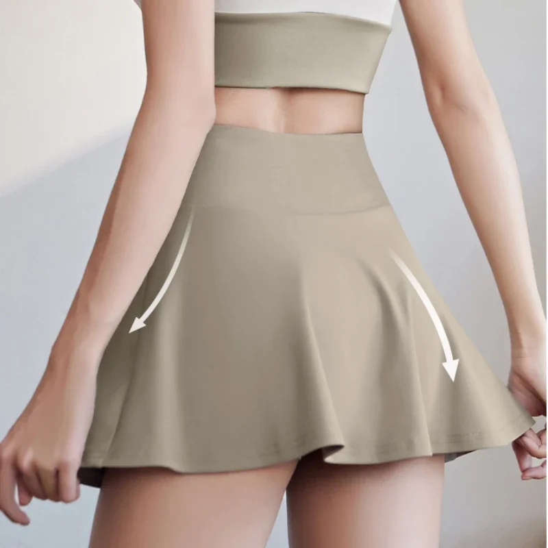 Summer Sports skirt Women quick dry shorts elastic running high waist fitness short skirts tennis run Gym yoga skirt with shorts running shorts,running skirts,sports skirts