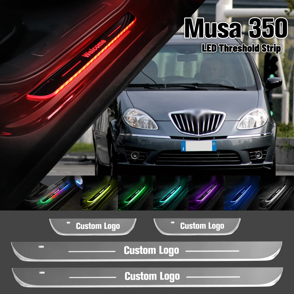 For Lancia Musa 350 2008-2013 Car Door Sill Light LED 2010 2011 2012 Welcome Threshold Pedal Lamp Accessories