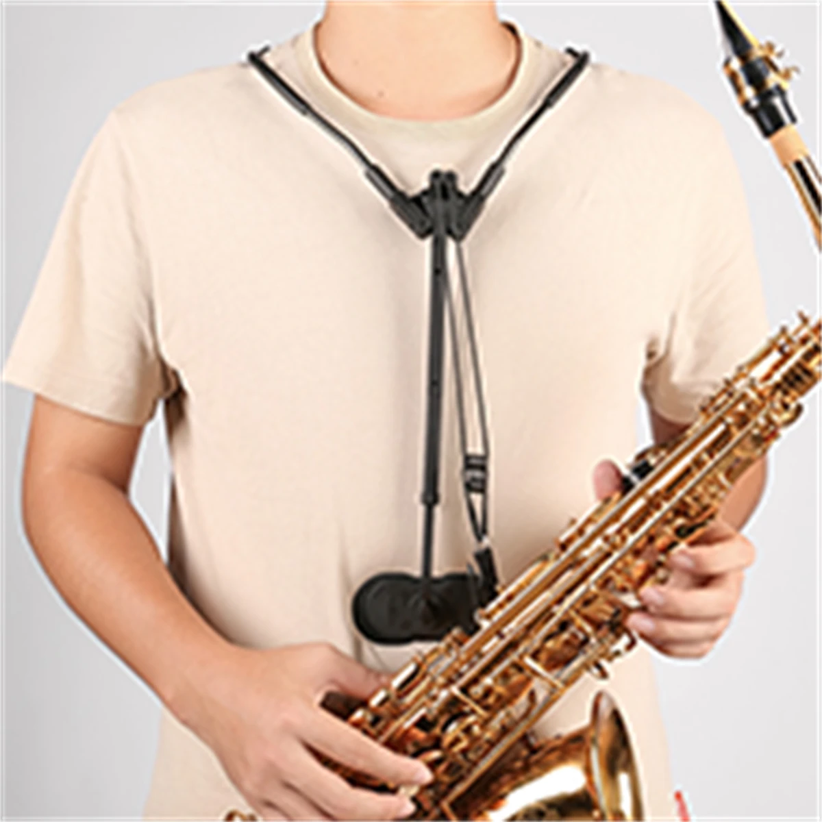 Description Picture 6 of itemMiwayer Saxophone Shoulder Harness Holder Comfortable Sax Neck Strap Hook for Horn Baritone Soft Alto Sax Soprano Clarinet