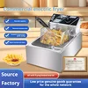 Electric fryer Thickened fryer Timing function Large capacity stainless steel fried chicken ribs fried string deep-fried dough s 2