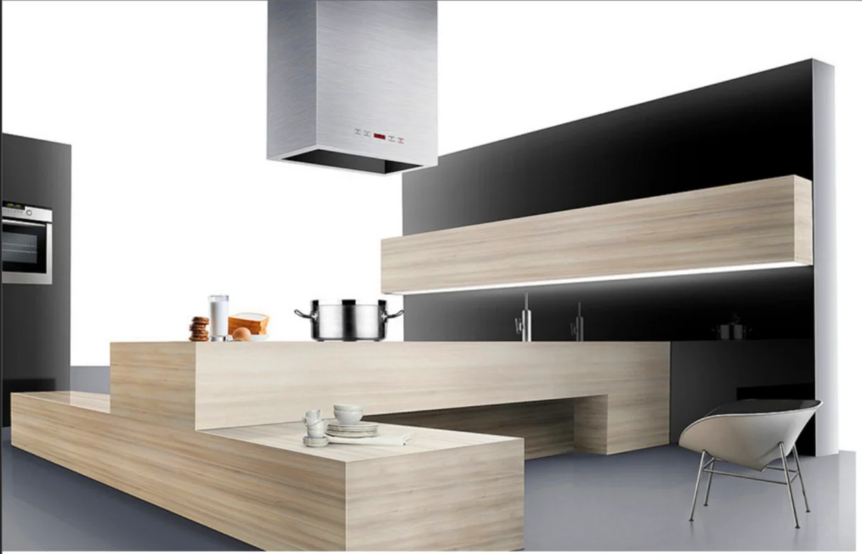 Inox Aisi 304/430 Stainless Steel Island Range Hood 2