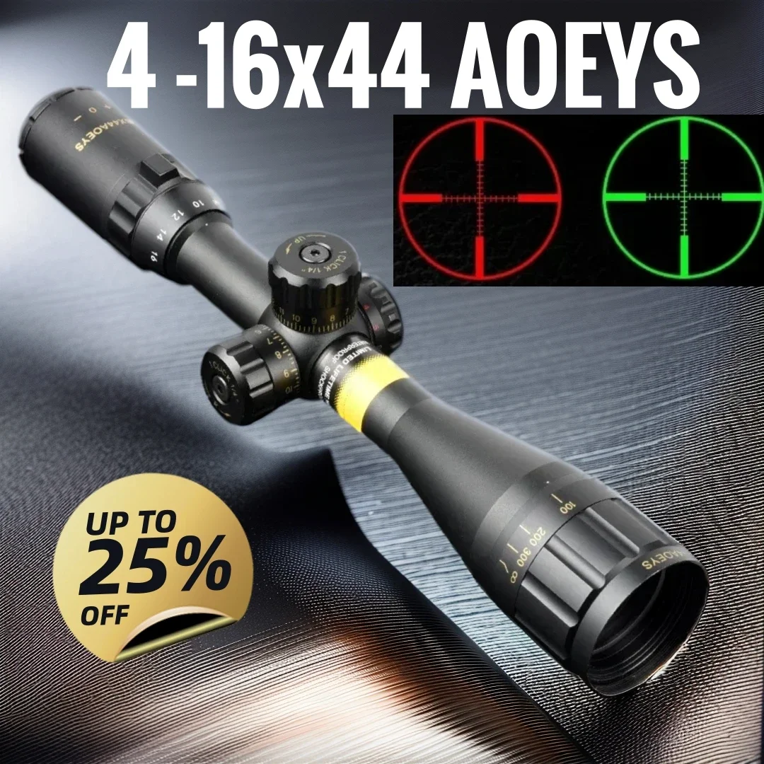 

4-16x44 AOEYS Rifle Scopes Telescopic Spotting Riflescopes Airsoft Optic Sight Sniper Air Gun Sight for Hunting Airsoft Optical