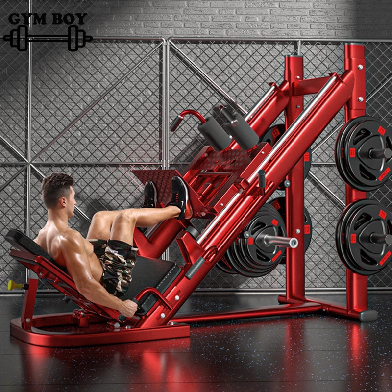 

45 Degree Reverse Squat Fitness Equipment Commercial Leg Muscle Strength Training Oblique Pedal Machine With 100KG Weight Plates