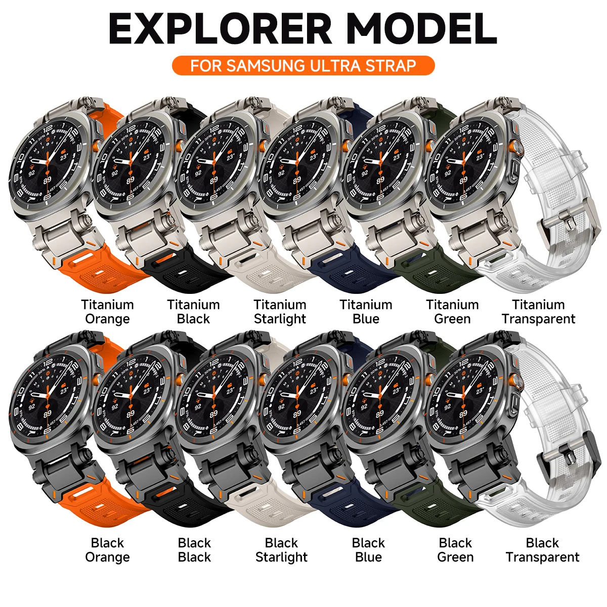 Sports TPU Rubber Quick Fit Strap - Silicone Bracelet Correa