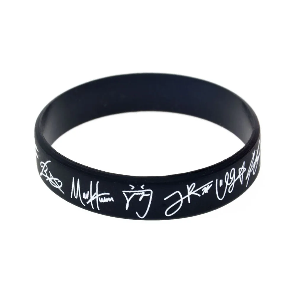 GOT7 Member Signature Silicone Wristband - Stylish 1/2 Inch Wide Bracelet