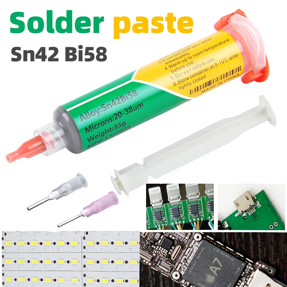 138183SolderPasteSyringeFluxforSolderingSMDBGAICPCBNeedle