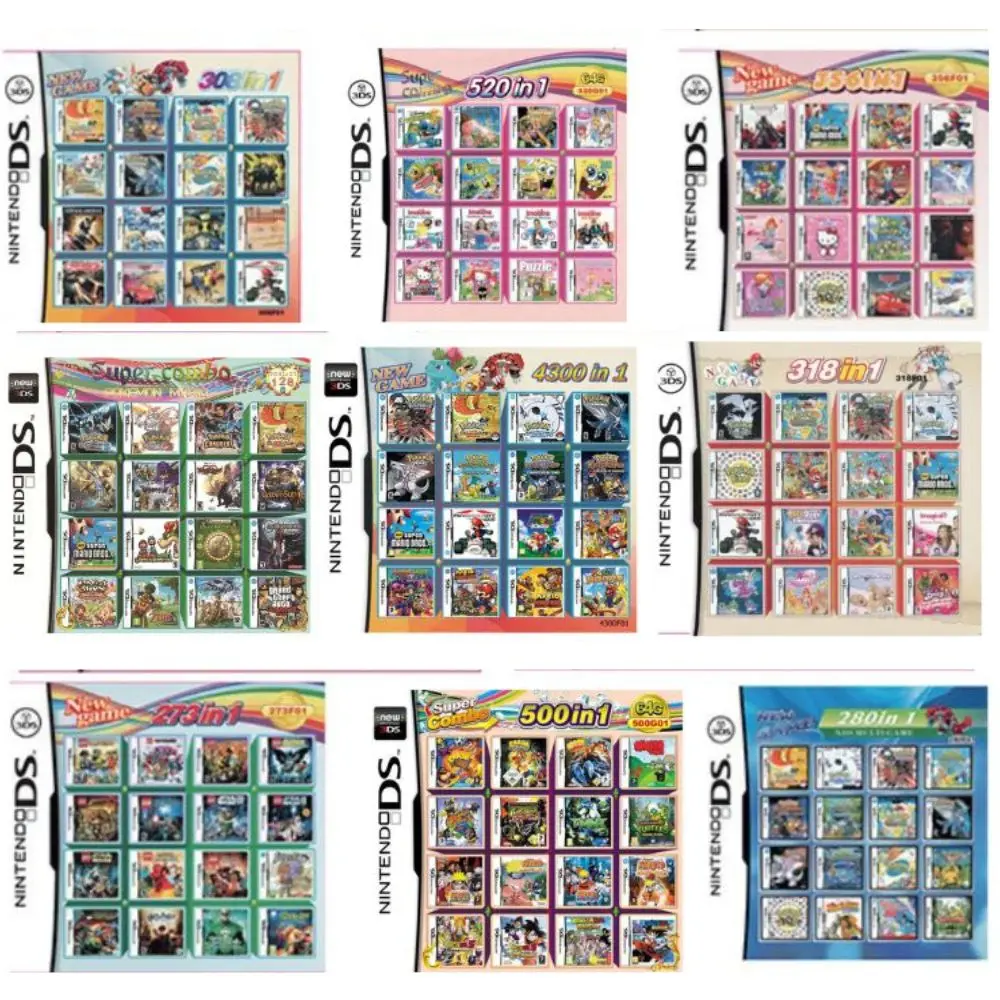 

3DS NDS Game Card Combined Card 510 In 1 NDS Combined Card NDS Cassette 482 IN1 208 500