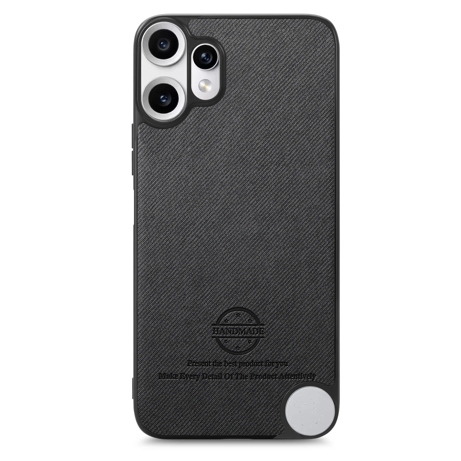 Matte PU Leather Shockproof Phone Case with Soft TPU Frame Protection