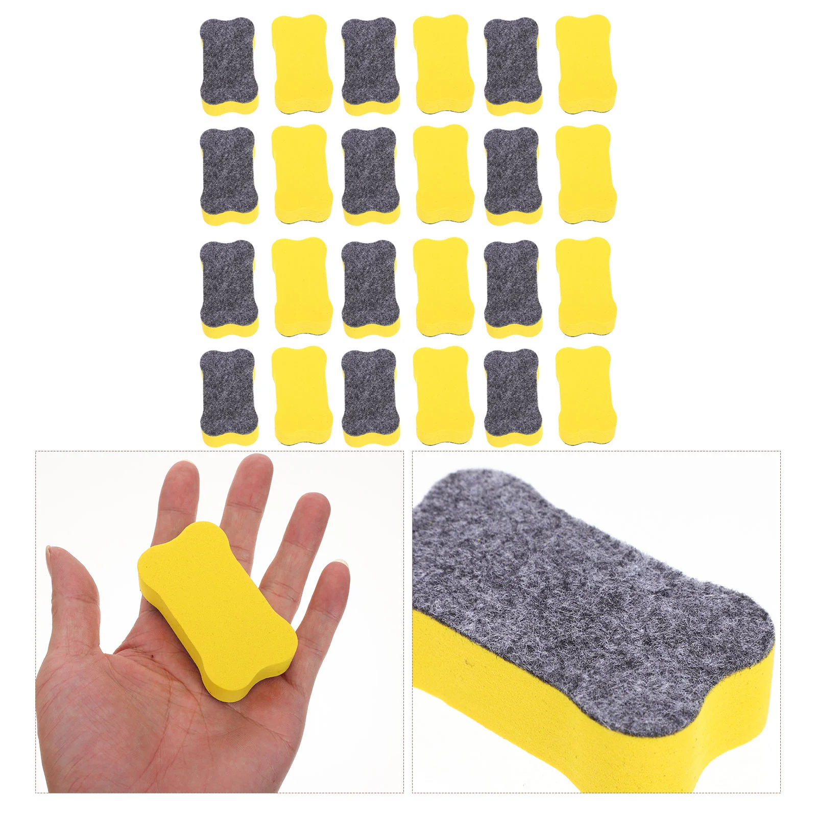 

Dry Erase Erasers Whiteboard Erasers EVA Felt Cloth Erasers Bone-shaped Whiteboard Erasers