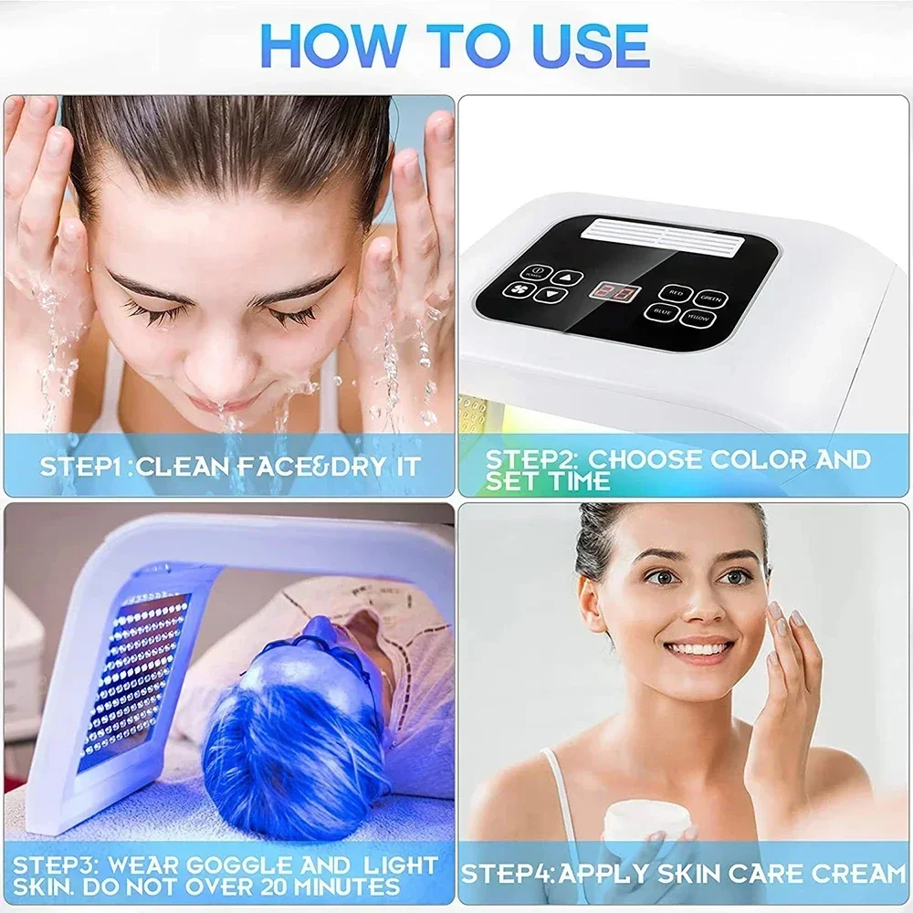 LED Photon Machine Therapy Face&Body Mask Machine Skin Care Anti-wrinkle 7 Color Salon Home Use