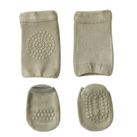 Summer Baby Knee Pads Socks Set Solid Color Non-slip Socks Kneecap Kid Crawling Safety Floor Sock Knee Protector for Girls Boy 6
