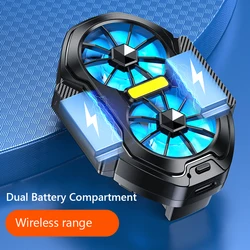 Rechargeable Dual Fan Mobile Phone Cooler with Blue Light (Rechargeable version)